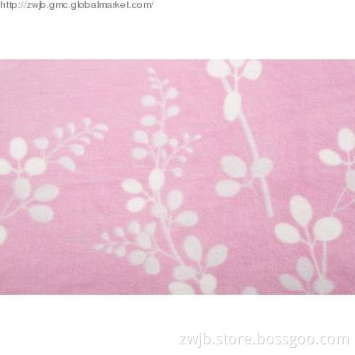 printed coral fleece waffle blanket
